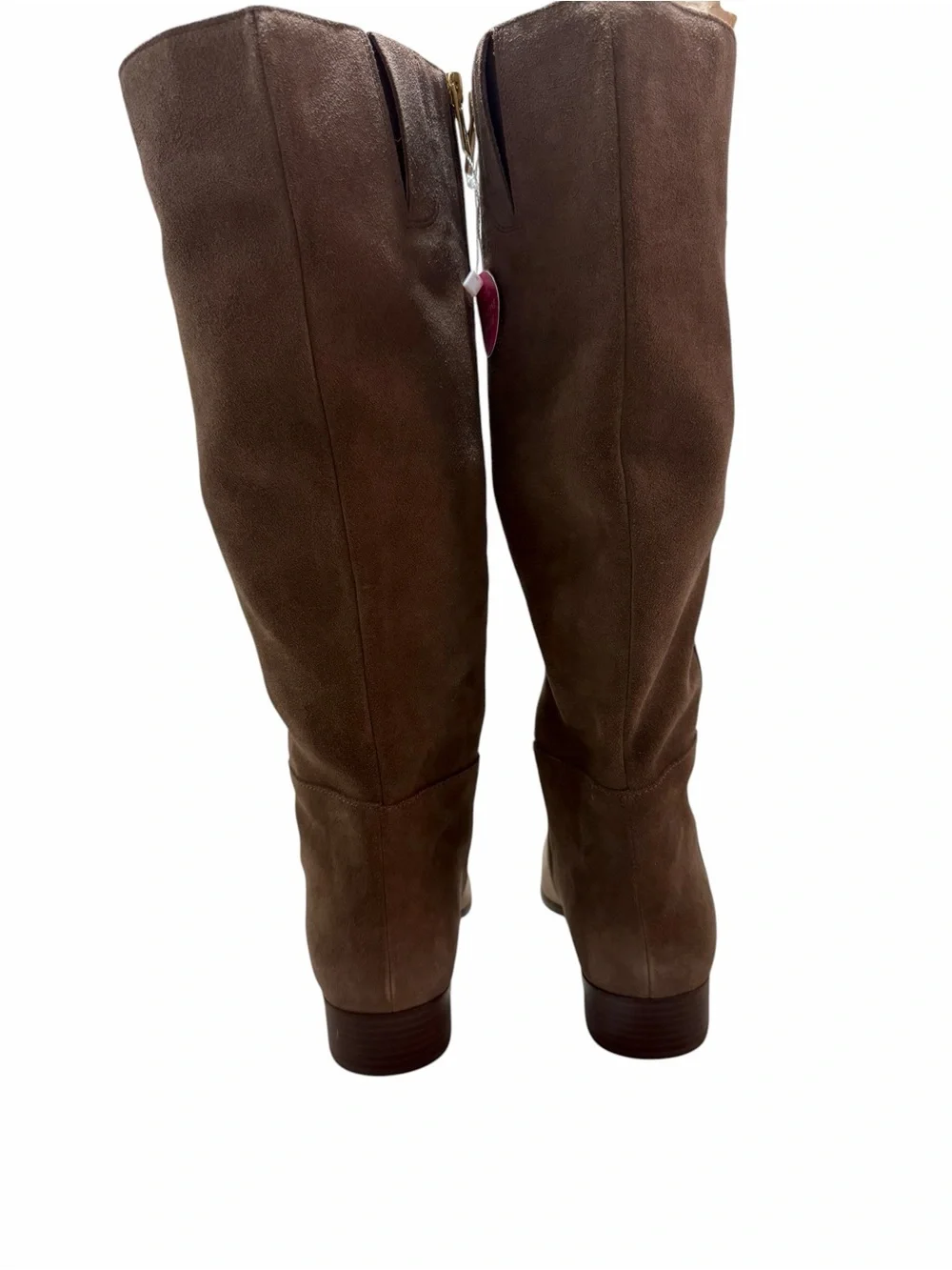 Vince Camuto Genuine Suede Knee High Boots Taupe Pointed Toe Sz 9 NWT NWOB